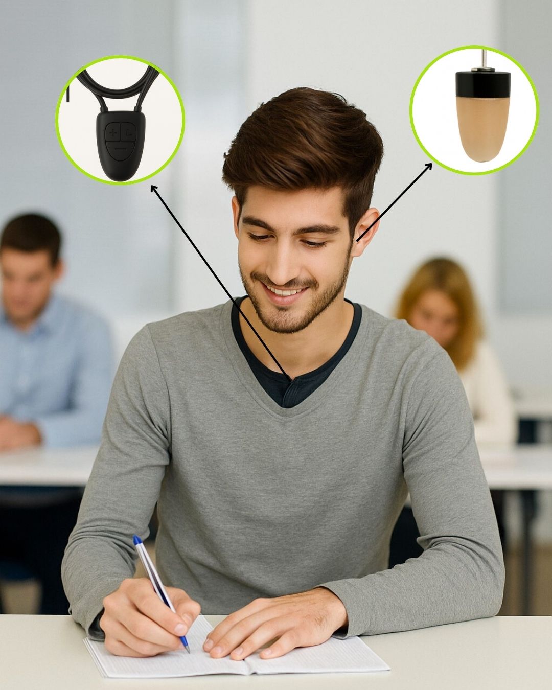Pinganillo para copiar em exames